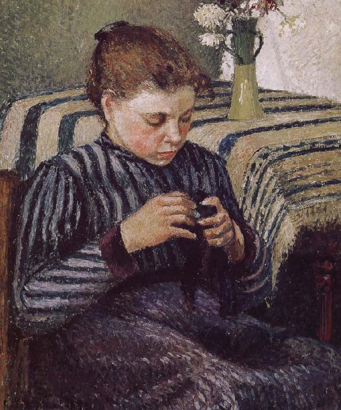 Camille Pissarro Woman Sewing China oil painting art